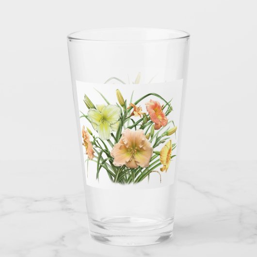 Daylily Bouquet Floral Glas (Voorkant)