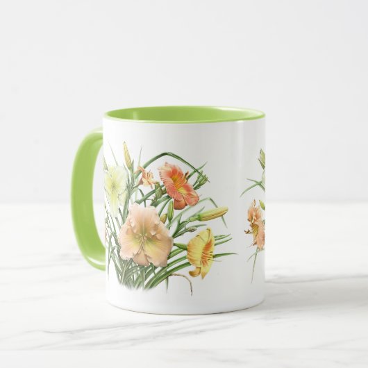 Daylily Bouquet Mok (Voorkant links)