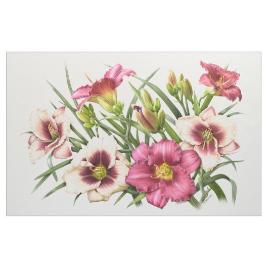 Daylily Bouquet Rubies Stof (Yard (91,4 cm))