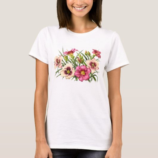 Daylily Bouquet Rubies T-shirt (Voorkant)