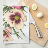 Daylily Bouquet Rubies Theedoek (Quarter Fold)