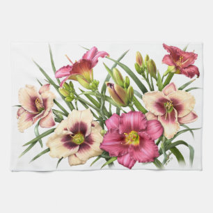 Daylily Bouquet Rubies Theedoek