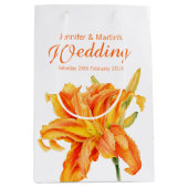 Daylily bruiloft bloem meisje gunst medium geschen cadeauzakje (Voorkant)
