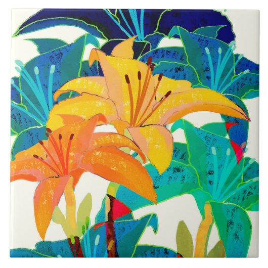 Daylily Ceramic Kitchen Tegel Tegeltje (Voorkant)