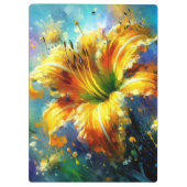 Daylily Daylilies Flower Yellow Blauwgroen Impress Klembord (Achterkant)