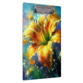 Daylily Daylilies Flower Yellow Blauwgroen Impress Klembord (Rechts)