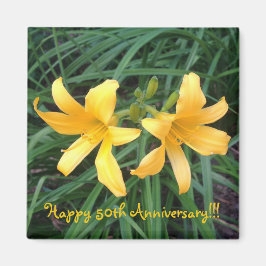 DAYLILY "Downey" Gold Duo — Magneet