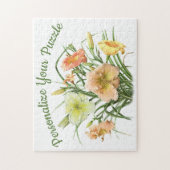 Daylily Floral Botanical Art op maat Legpuzzel (Verticaal)