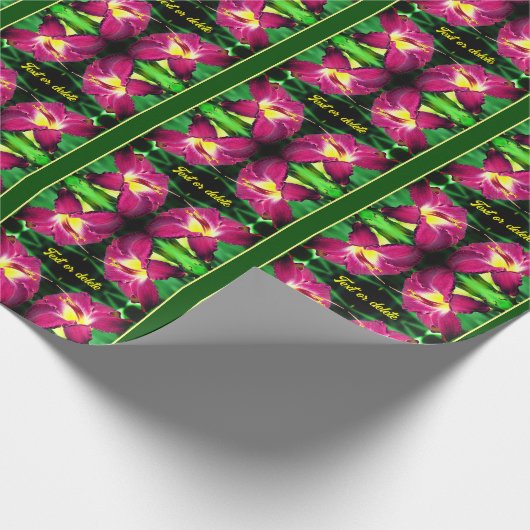 Daylily Flower Close Up gepersonaliseerd Cadeaupapier (Hoek)