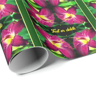 Daylily Flower Close Up gepersonaliseerd Cadeaupapier