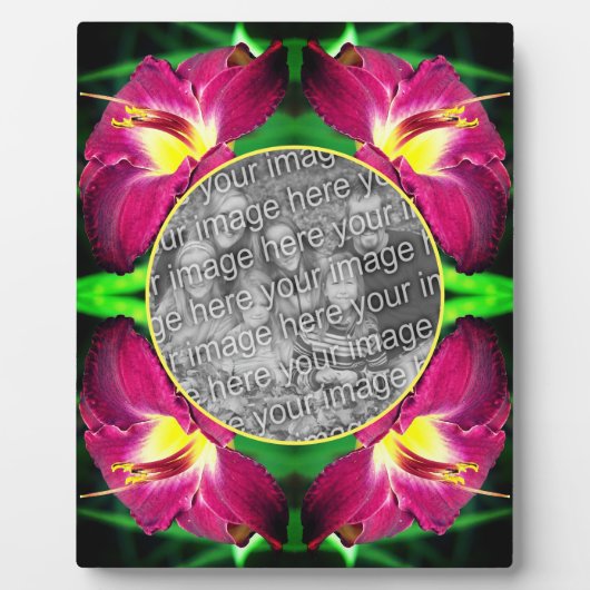 Daylily Flower Creëer Uw eigen foto Fotoplaat (Voorkant)