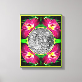 Daylily Flower Lijst Creëer Uw eigen foto Canvas Afdruk