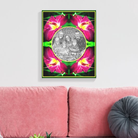 Daylily Flower Lijst Creëer Uw eigen foto Canvas Afdruk (Insitu (Woonkamer))