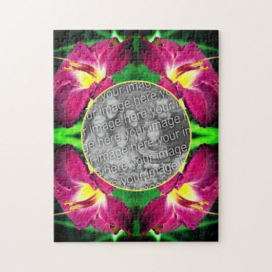 Daylily Flower Lijst Creëer Uw eigen foto Legpuzzel (Verticaal)