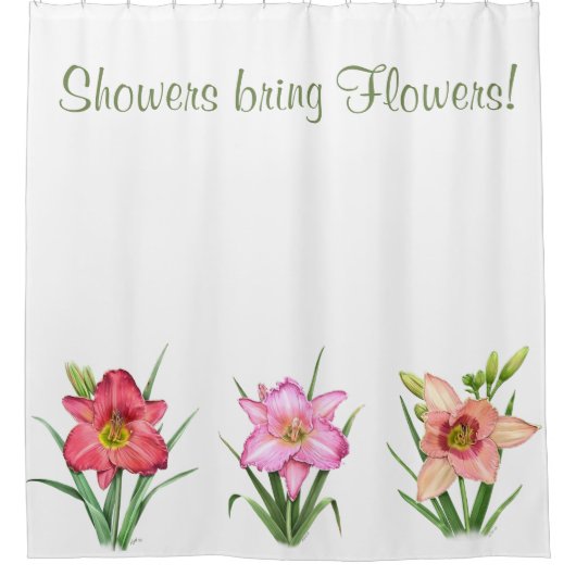 Daylily Garden Douchegordijn (Voorkant)