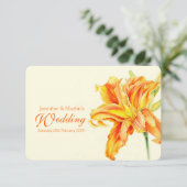 Daylily Hemerocallis-uitnodiging voor het florale  Kaart (Staand voorkant)