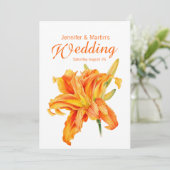 Daylily Hemerocallis-uitnodiging voor het florale Kaart (Staand voorkant)