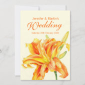 Daylily Hemerocallis-uitnodiging voor het florale  Kaart (Voorkant)