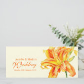 Daylily Hemerocallis-uitnodiging voor het florale Kaart (Staand voorkant)