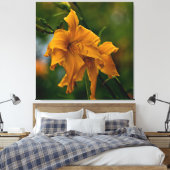 Daylily "Jersey Spider" Canvas Afdruk (Insitu (Slaapkamer))