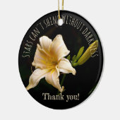 Daylily Keramisch Ornament (Links)