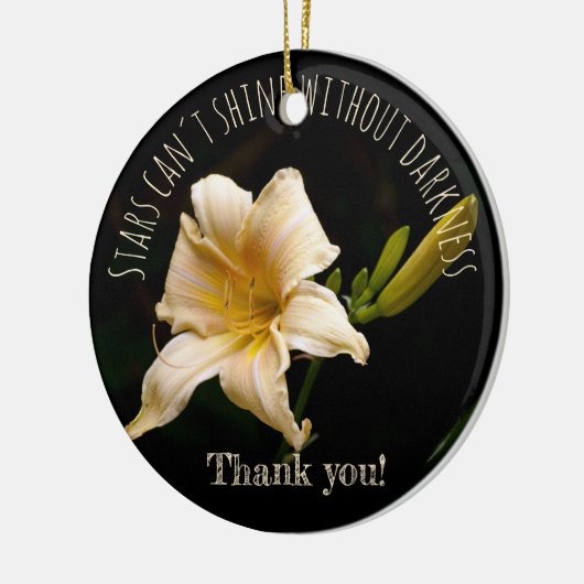 Daylily Keramisch Ornament (Links)