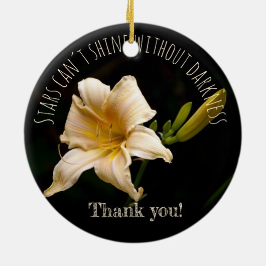 Daylily Keramisch Ornament (Achterkant)