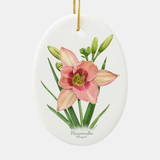Daylily - Svengali Keramisch Ornament (Achterkant)