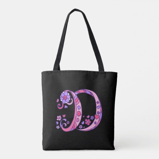 Dayna-naam en betekenis monogram zak tote bag (Achterkant)