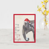 Days be Merry & Bright Christmas Wenskaart Kaart (Gele Bloem)