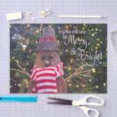 Days Be Merry en Bright Rustic Log Snowman Schatti Tissuepapier (Craft)