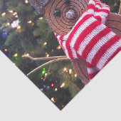 Days Be Merry en Bright Rustic Log Snowman Schatti Tissuepapier (Detail)