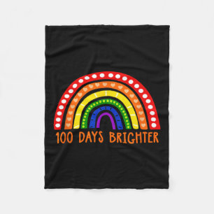 Days Brighter Fun Teacher 100ste schooldag Fleece Deken