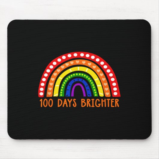 Days Brighter Fun Teacher 100ste schooldag Muismat (Voorkant)