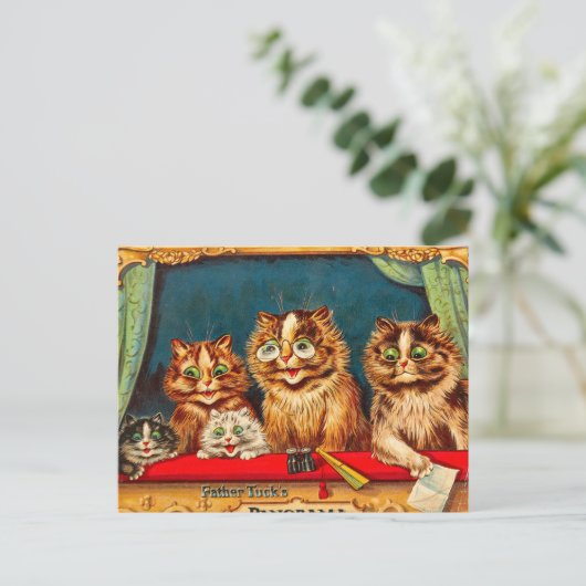 Days in Catland with Louis Wain by Louis Wain Briefkaart (Staand voorkant)