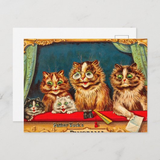 Days in Catland with Louis Wain by Louis Wain Briefkaart (Voorkant / Achterkant)