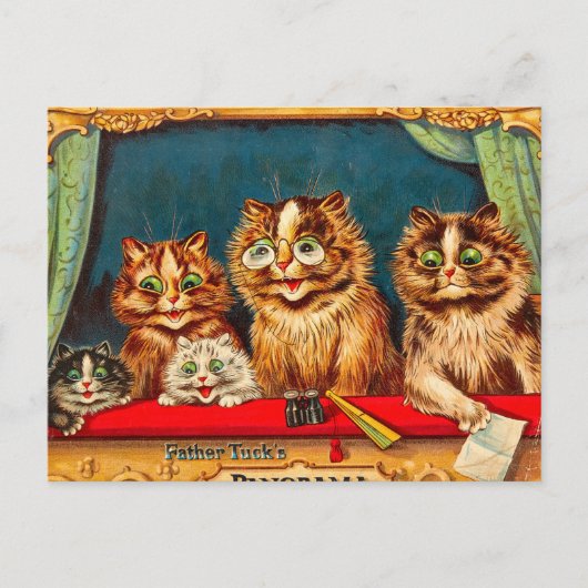 Days in Catland with Louis Wain by Louis Wain Briefkaart (Voorkant)