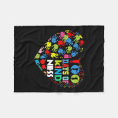 Days of Kind Ness Fun 100 Days of School Outfit Vo Fleece Deken (Voorkant (Horizontaal))