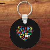 Days of Kind Ness Fun 100 Days of School Outfit Vo Sleutelhanger (Voorkant)