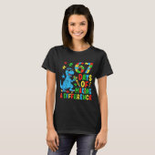 Days Of Making A Difference Dinosaur Autism Teache T-shirt (Voorkant volledig)