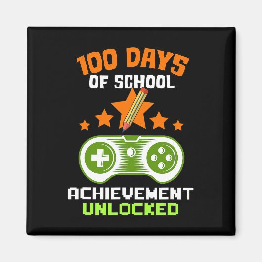 Days of School Achievement ontgrendelde videogamer Magneet (Voorkant)