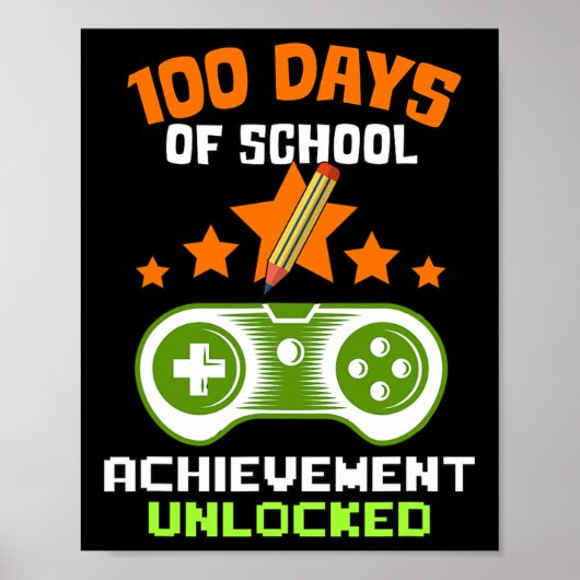 Days of School Achievement ontgrendelde videogamer Poster (Voorkant)