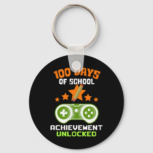 Days of School Achievement ontgrendelde videogamer Sleutelhanger (Voorkant)