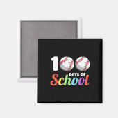 Days of School Baseball 100th Day Studenten Jongen Magneet (Voorkant / Achterkant)