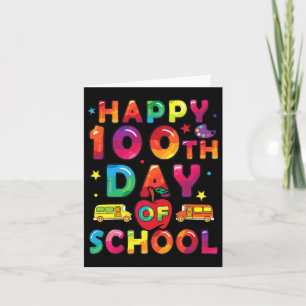 Days of School Boys Girls Happy 100 Days of School Kaart