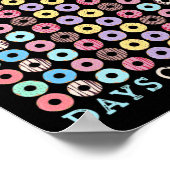 Days of School Donut Schattige 100ste Dag van de S Poster (Hoek)