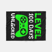 Days of School Gamer Level 100 ontgrendeld Fleece Deken (Voorkant (Horizontaal))