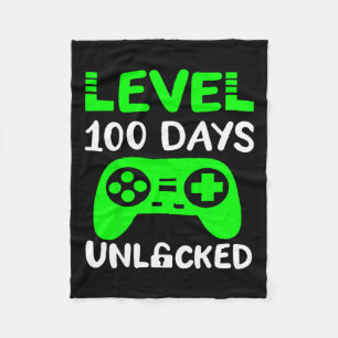 Days of School Gamer Level 100 ontgrendeld Fleece Deken