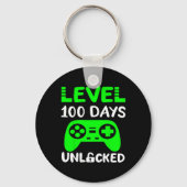 Days of School Gamer Level 100 ontgrendeld Sleutelhanger (Voorkant)