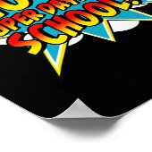 Days of School Happy 100th School Days Superheld T Poster (Hoek)